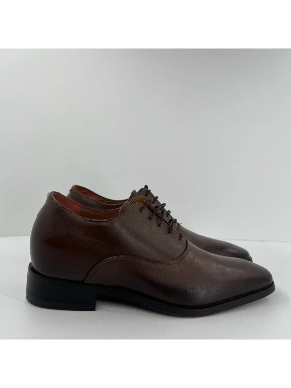 Mario Bertulli Elevator Shoes Oxfords Men 41 US 9 Hidden Heel Lift Leather Brown